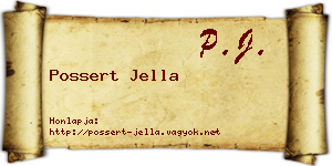 Possert Jella névjegykártya